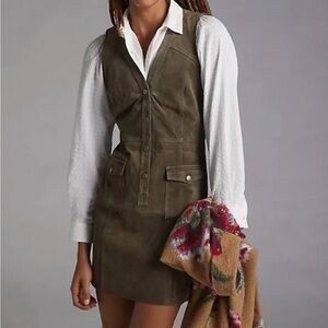 NWT Pilcro Olive Suede Dress Size 2